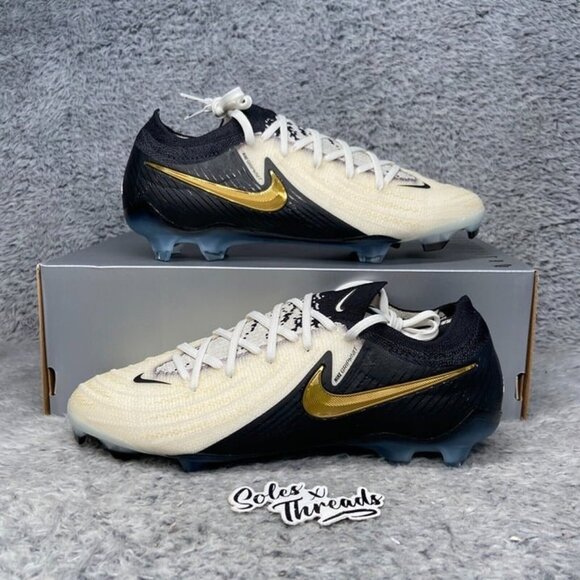 Nike Phantom GX 2 Elite FG Low Soccer Size 7 Men White Gold Black FJ2559-100